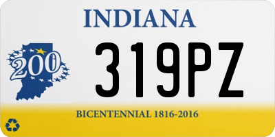 IN license plate 319PZ