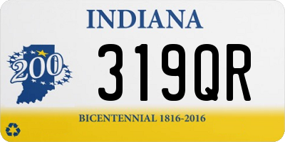 IN license plate 319QR