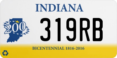 IN license plate 319RB