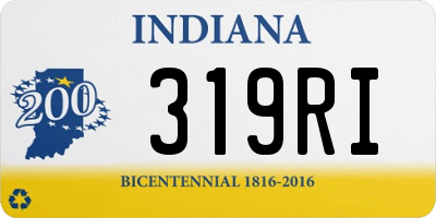 IN license plate 319RI
