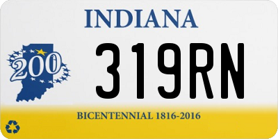 IN license plate 319RN