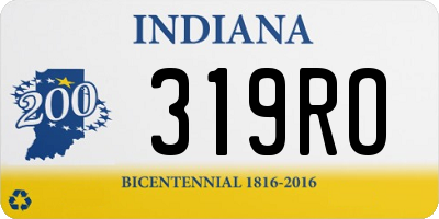 IN license plate 319RO