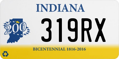 IN license plate 319RX