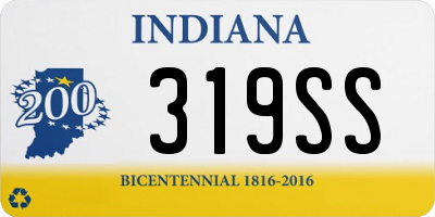 IN license plate 319SS