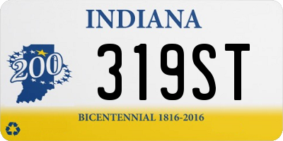 IN license plate 319ST