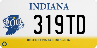 IN license plate 319TD