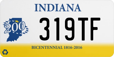 IN license plate 319TF