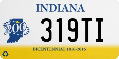 IN license plate 319TI