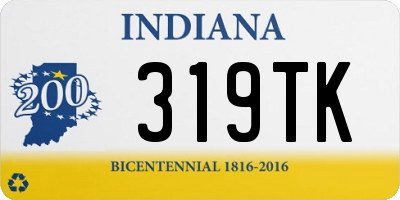 IN license plate 319TK