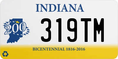 IN license plate 319TM