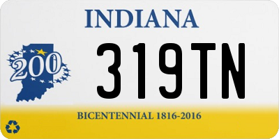 IN license plate 319TN