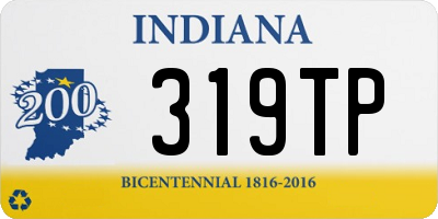 IN license plate 319TP