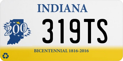 IN license plate 319TS
