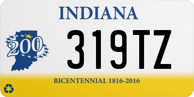 IN license plate 319TZ