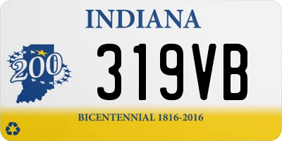 IN license plate 319VB