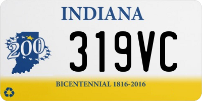 IN license plate 319VC