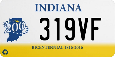 IN license plate 319VF