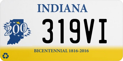 IN license plate 319VI