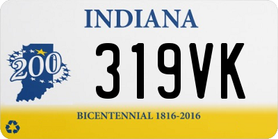 IN license plate 319VK