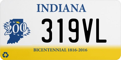 IN license plate 319VL