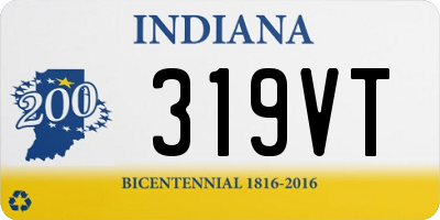 IN license plate 319VT