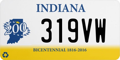 IN license plate 319VW