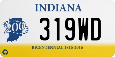 IN license plate 319WD