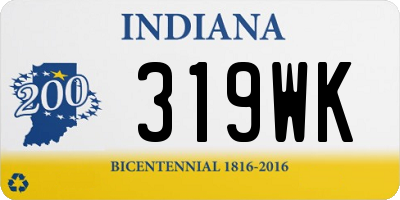 IN license plate 319WK