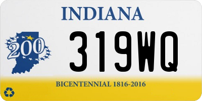 IN license plate 319WQ