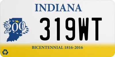 IN license plate 319WT