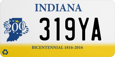 IN license plate 319YA