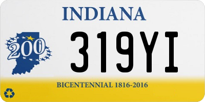 IN license plate 319YI