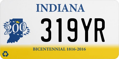 IN license plate 319YR
