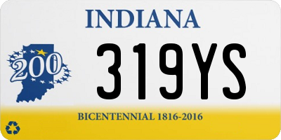 IN license plate 319YS