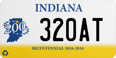 IN license plate 320AT