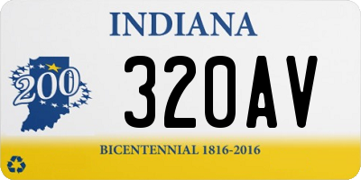 IN license plate 320AV