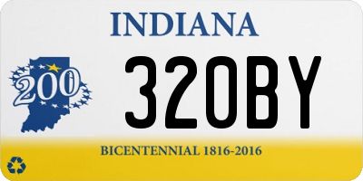 IN license plate 320BY