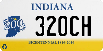 IN license plate 320CH