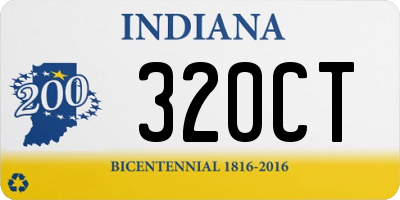 IN license plate 320CT