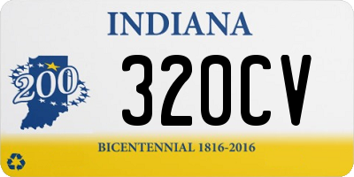 IN license plate 320CV