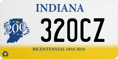 IN license plate 320CZ