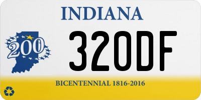 IN license plate 320DF