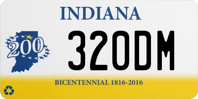 IN license plate 320DM