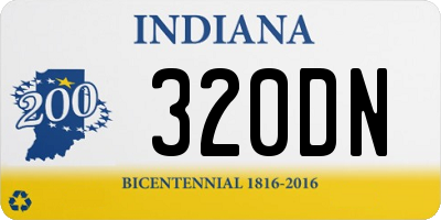 IN license plate 320DN