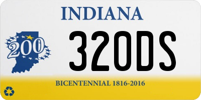 IN license plate 320DS