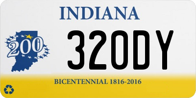 IN license plate 320DY