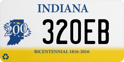 IN license plate 320EB