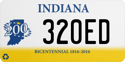 IN license plate 320ED