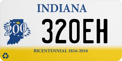 IN license plate 320EH