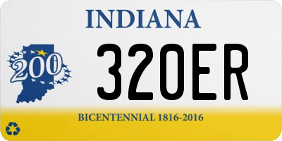 IN license plate 320ER